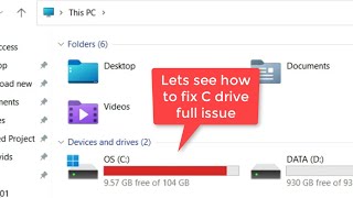 C drive full and showing red issue in Windows 11 Fix screenshot 5