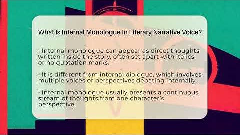 What Is Internal Monologue In Literary Narrative Voice? - The Prose Path