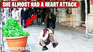 BUSHMAN PRANK: SHE ALMOST HAD A HEART ATTACK!