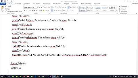 Exercice 4 dans les fichiers