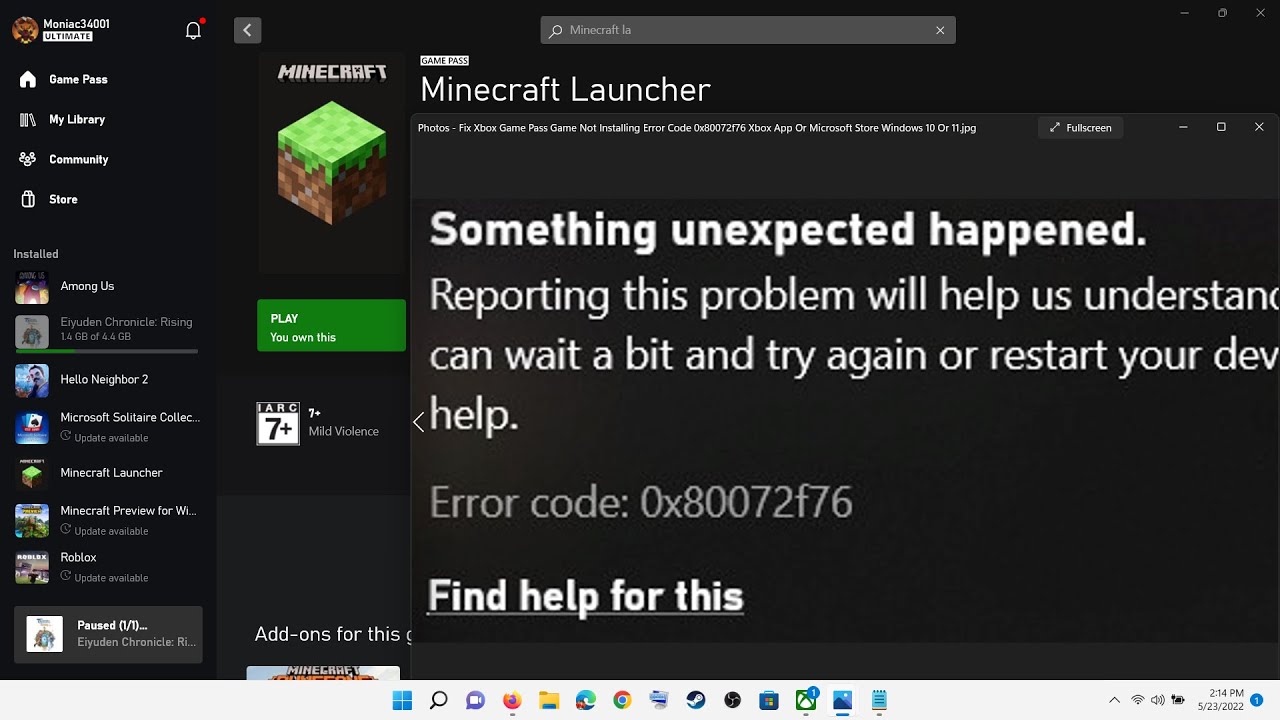 Jogo Minecraft não quer instalar/atualizar - Microsoft Community