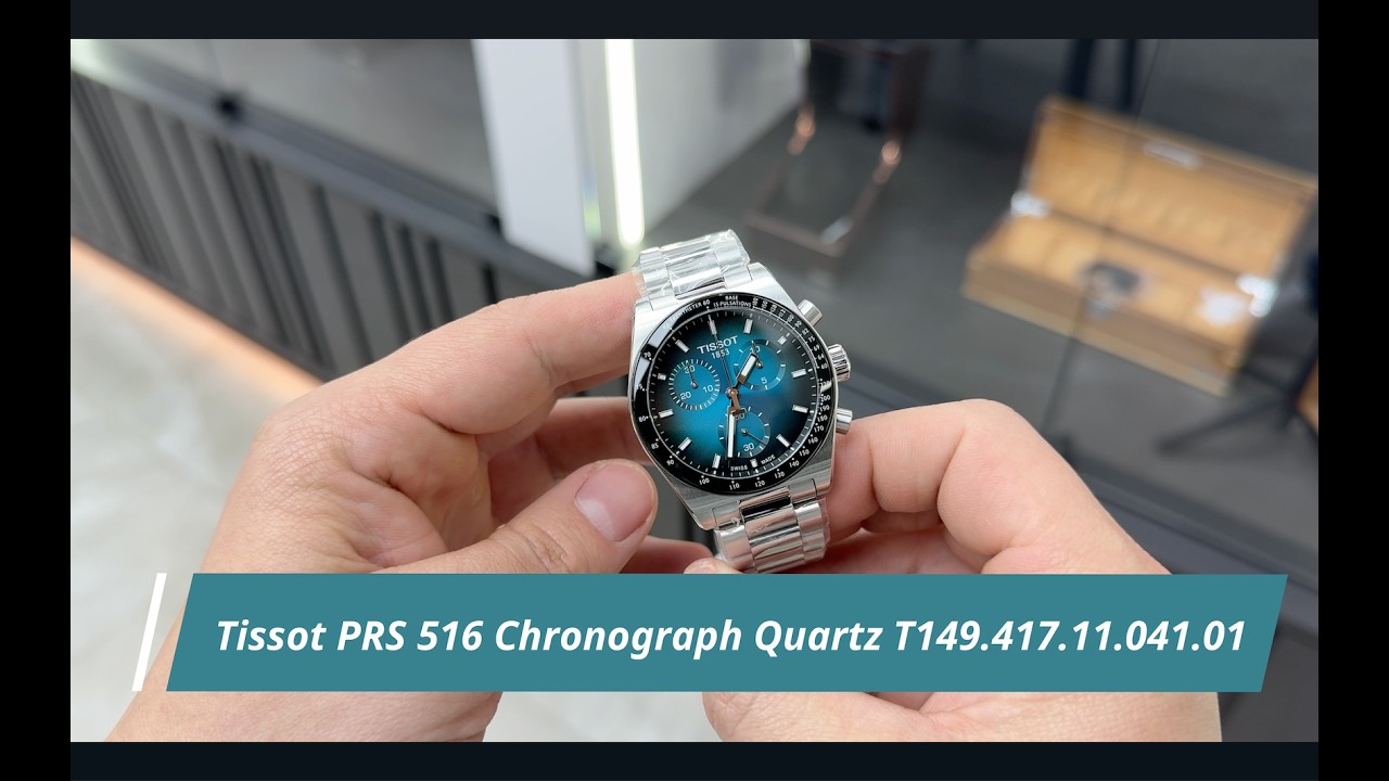 Tissot PRS 516 Chronograph Quartz T149 417 11 041 01 - YouTube