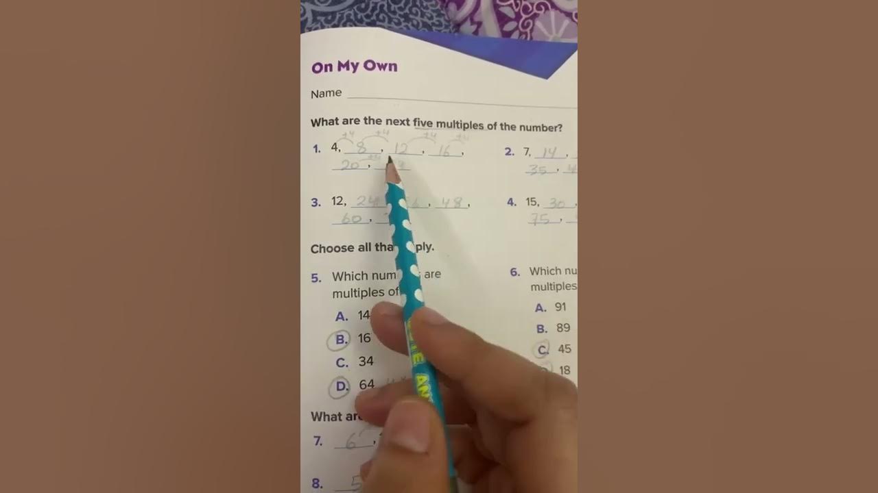 Reveal math grade 4 lesson 5-3 understand multiples - YouTube