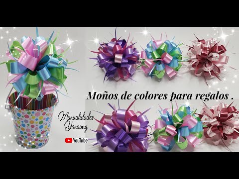 3-COLOR BOWS 🎀 TO DECORATE GIFTS 🎁 .