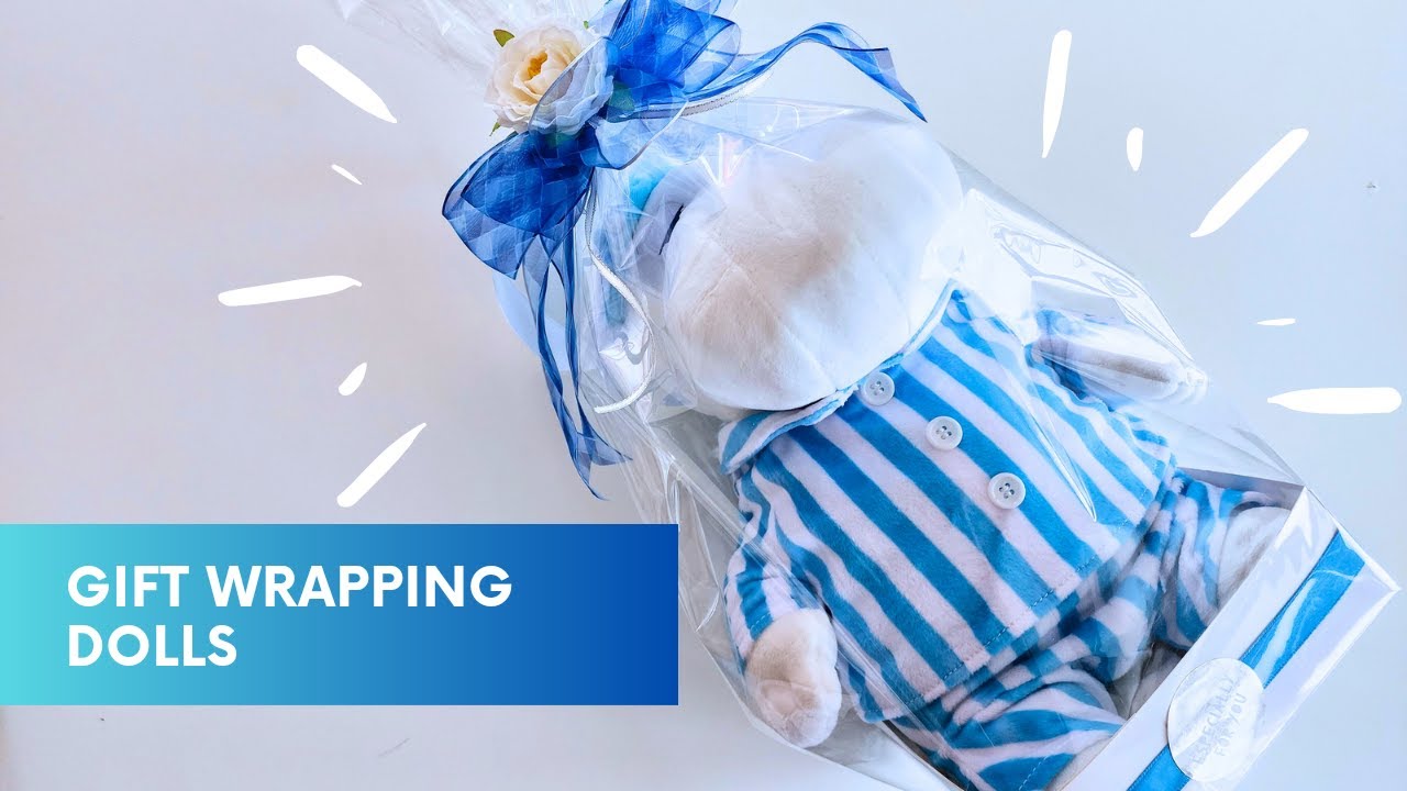 Gift wrapping dolls 인형 포장하기 YouTube
