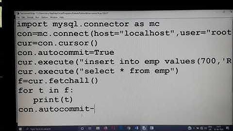 CS12   Chapter 03   Python Interface with MySQL   Video 03   TCL Autocommit