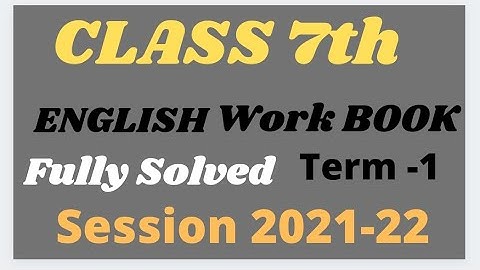 7TH ENGLISH WORKBOOK # PSEB Solved Term 1 l PSEB Class 7 English Workbook solved! My EnglishWorkBook