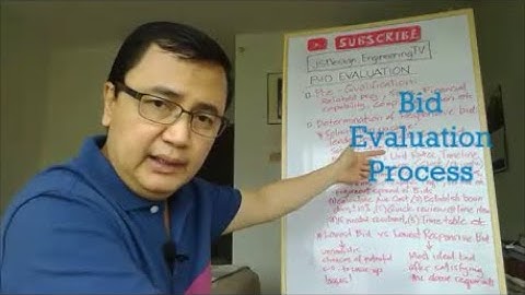 BID EVALUATION PROCESS - Tagalog tutorial