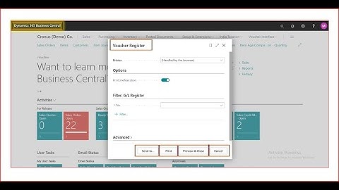 Voucher Register in Business Central #voucher #report #register