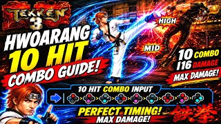 Tekken 3 Hwoarang 10 Hit Combo Guide | Tekken 3 Game || Tekken 3 Combo Guide  screenshot 5