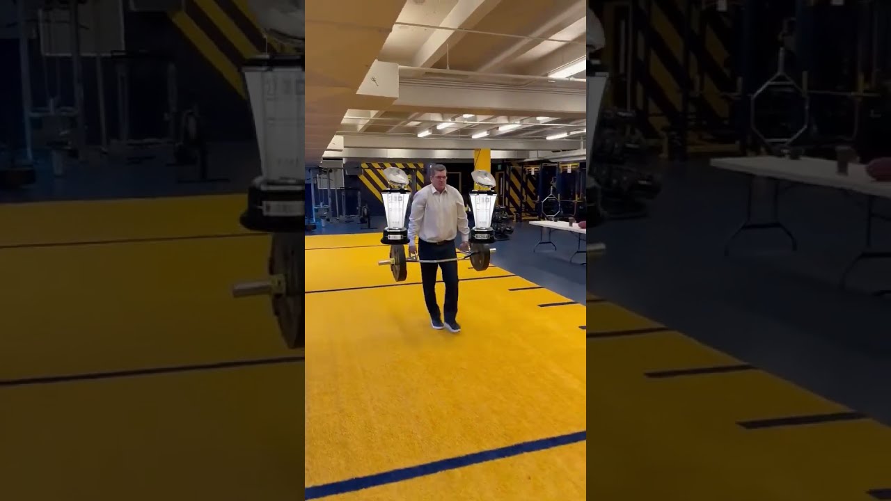 Jim Harbaugh with the B1G trophy flex 💪 #goblue #michigan #michiganfootball