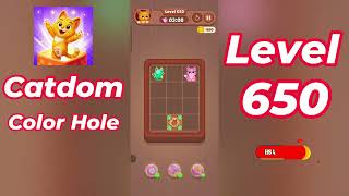 Catdom Color Hole Level 650 Walkthrough [NEW UPDATE] 🐱🟣 | Relaxing Color Puzzle Game | Go Answer