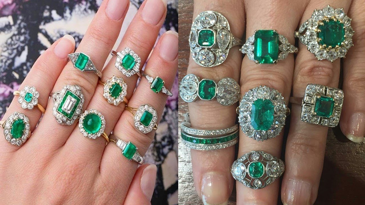 Fashionable Emerald Finger Ring Designs 2018 - YouTube