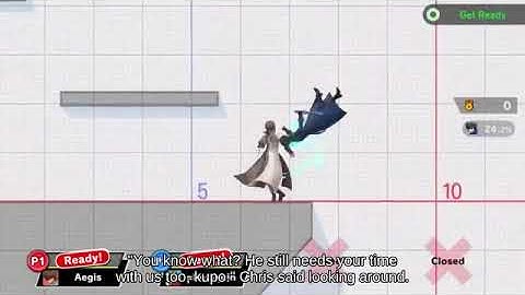 Hitbox Isabelle using Franklin Badge picking up Bumper Super Smash Brothers Ultimate