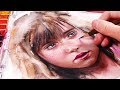 How to Paint Portraits with WATERCOLORS + COLORED PENCILS