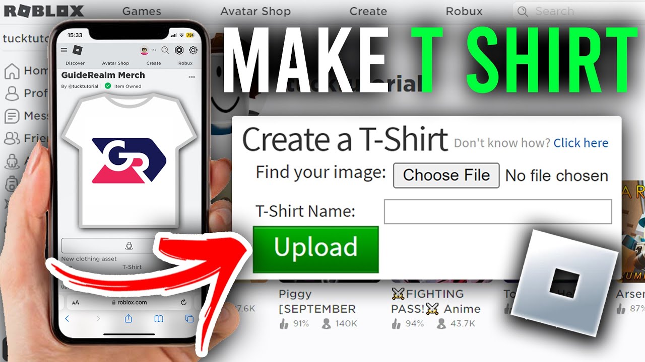 How To Make A T Shirt In Roblox Mobile  Create Roblox T Shirt On Mobile 
