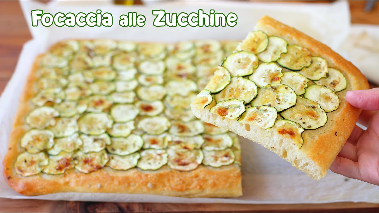 FOCACCIA SOFFICE alle ZUCCHINE * SENZA IMPASTO - Focaccia fatta in casa facilissima