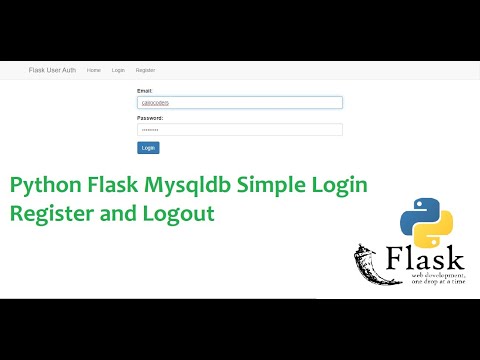 Python Flask Mysqldb Simple Login Register and Logout