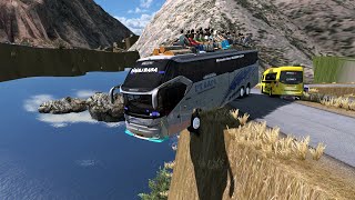the bus almost went into a ravine !!! the most dangerous road in the world - Euro Truck Simulator 2