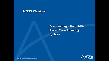 APICS Extra Live: Constructing a Probability-Based Cycle Counting System