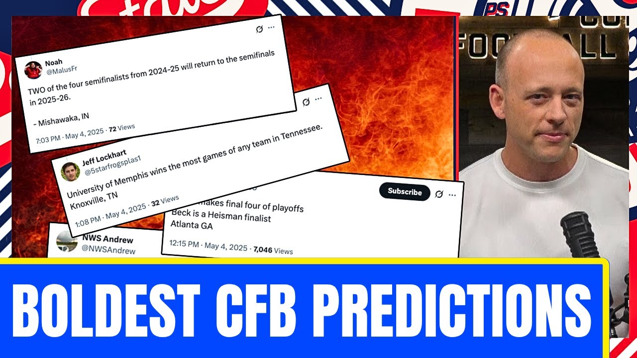 Boldest College Football Predictions Of 2025 - Josh Pate Cut - YouTube