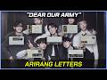 BTS ARIRANG Every Member S Letter To Fans Translated