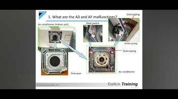 Daikin VRV troubleshooting error Codes A3 Drain Pump and AF Float switch