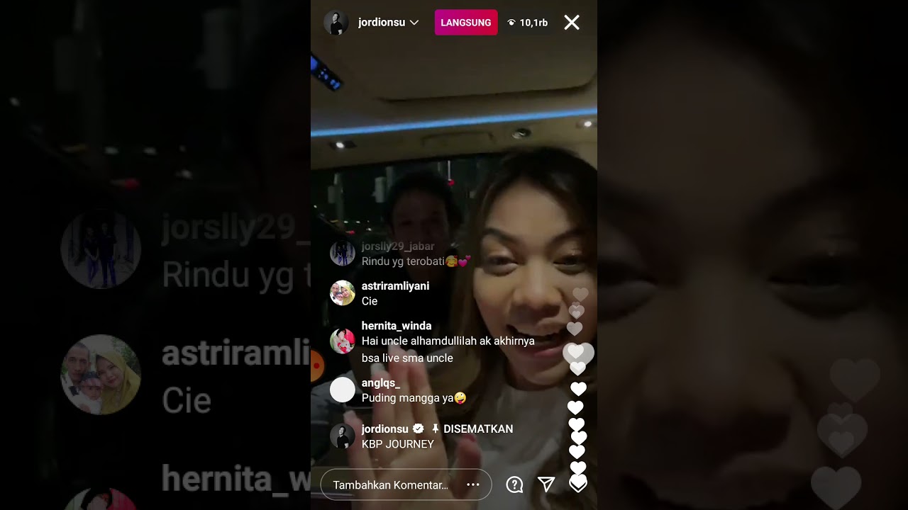 live IG jordi onsu dan frislly herlind  , KBP JOURNEY