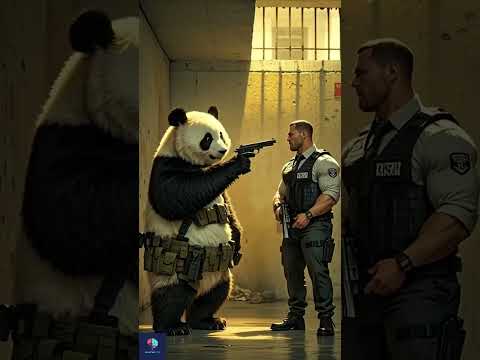 Cat Teams Up with Panda to Rescue Tiger from Prison Truck 🐱🐼🛻 | Epic Animal Story #shorts