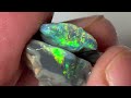 Australian rough opal gem grade mulga field blacks pair 13cts beautiful  bright fires for cutters