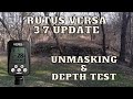 Rutus versa unmasking and depth test with version 37