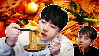 Cooking malatang while fighting with my best friend (MUKBANG)