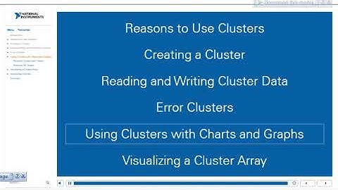 LabVIEW NXG Core 1: 13 GROUPING DATA OF MIXED TYPES CLUSTERS