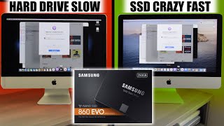 SSD Evo 860 vs HDD Performance Comparison iMac Retina 4K