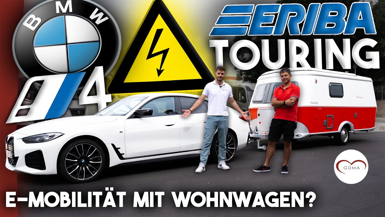⚡ Wohnwagen mit Elektroauto ziehen? BMW i4 Eriba Touring Rockabilly 530 GÜMA TV YouTube