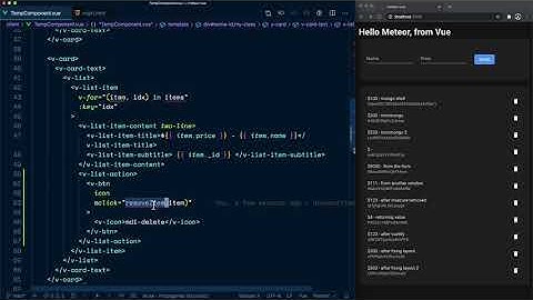 23: [Meteor + Vue] Implementing deletion of items