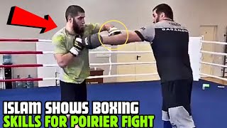 Islam Makhachev Shows BOXING Skills For Dustin Poirier Fight (NEW FOOTAGE)