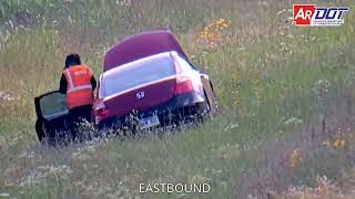 Arkansas: Driver Crashes & Almost Hits AR DOT Landscaping Crew 