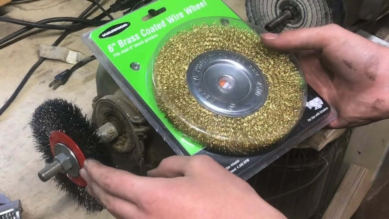 COMPARING 6” and 5" inch wire wheels from harbor freight (steel vs brass  coated) warrior - YouTube