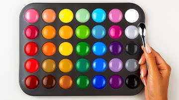 How To Create New Colors Using Acrylic Paint - Satisfying Color Mixing