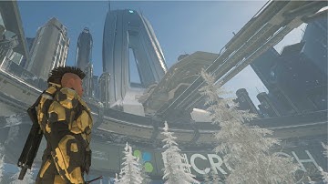 Star Citizen - Driving through New Babbage on Microtech.