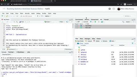 RStudio Cloud to GitHub