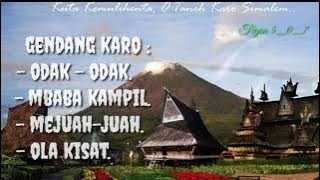 gendang Karo PERADATEN - odak odak,mbaba kampil, mejuah-juah,olakisat