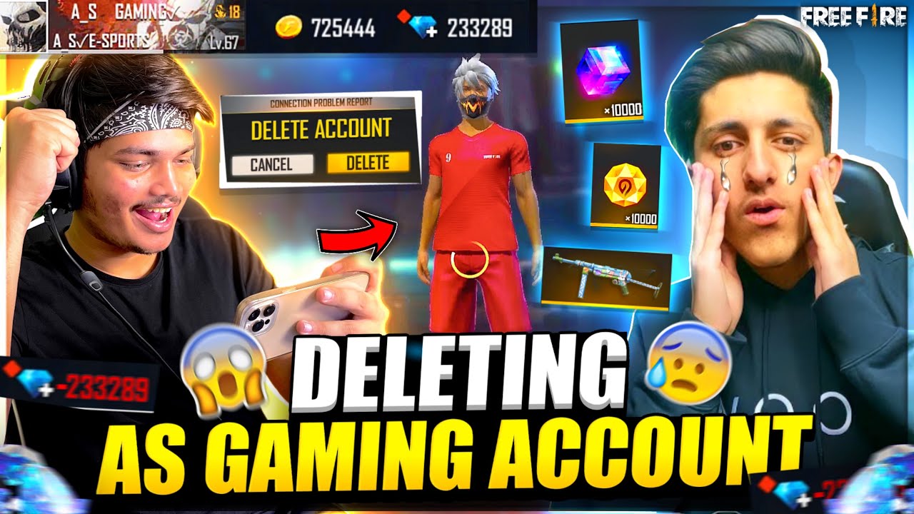 Prank Gone Wrong On A_S Gaming || Deleted His Free Fire ID By ...