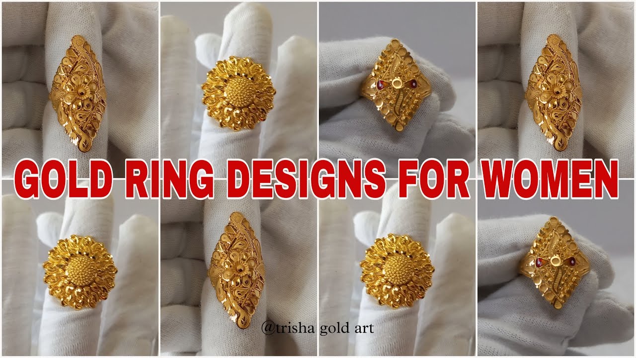 Buy Simple Gold Design Daily Wear Women 5 Metal Ring Online