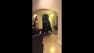 Darth Vader Hoverboard Fail