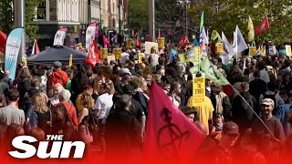 'Enough is Enough' protests in London and Leeds against cost-of-living crisis