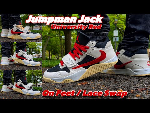 Lace Swap / On Feet 👣 Jumpman Jack University Red “Travis