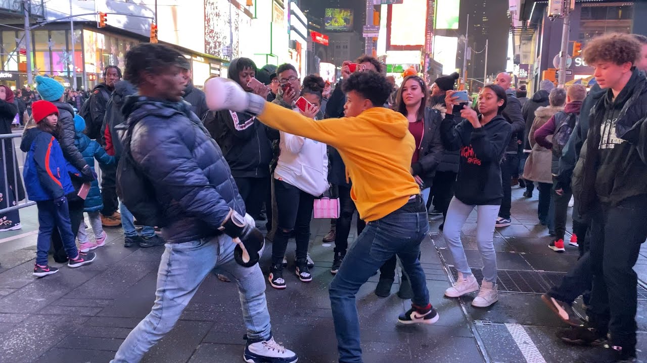 Download Boxer vs Strangers BOXING FIGHT (NYC TIME SQUARE)🥊