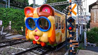 【※通勤電車です】閑静な住宅街に突如現れる謎の猫型電車に乗車｜超急勾配を走る可愛すぎるケーブルカー｜日本最古の生駒ケーブル｜生駒山遊園地｜奈良県